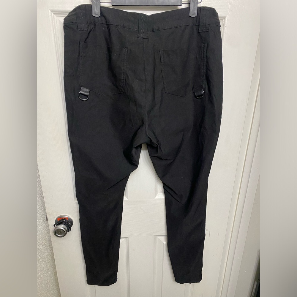 ***SOLD***Killstar Stretch Pants with Vegan Leather/Zipper Detail - Picture 2 of 5